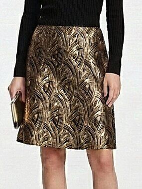 Mister Leonard Vintage Metallic/Velvet Pencil Skirt- Sz. Sm